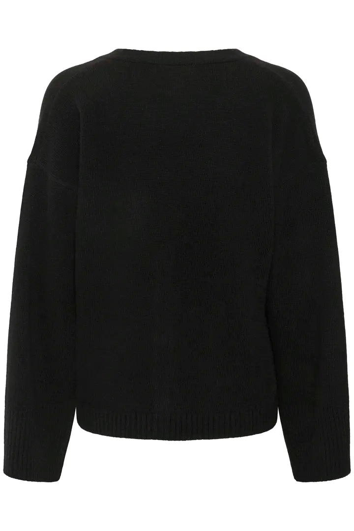 HuxiMW Knit Cardigan Black My Essential Wardrobe