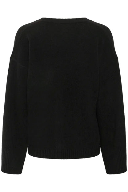 HuxiMW Knit Cardigan Black My Essential Wardrobe