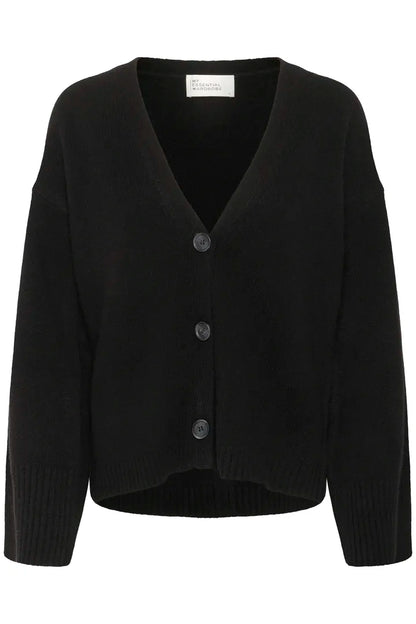 HuxiMW Knit Cardigan Black My Essential Wardrobe