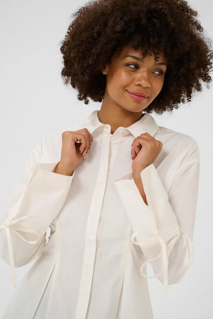 Allison Olena Fitted Shirt Spring Gardenia Culture