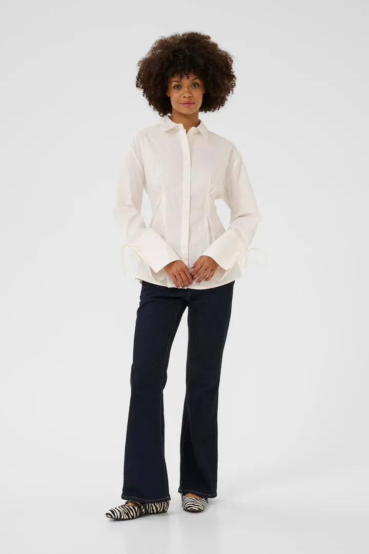 Allison Olena Fitted Shirt Spring Gardenia Culture