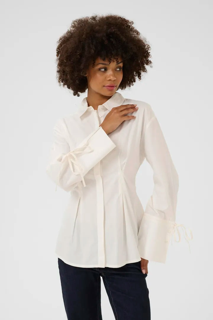 Allison Olena Fitted Shirt Spring Gardenia Culture