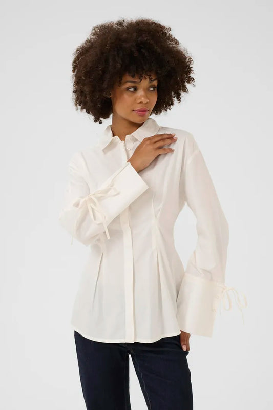 Allison Olena Fitted Shirt Spring Gardenia Culture