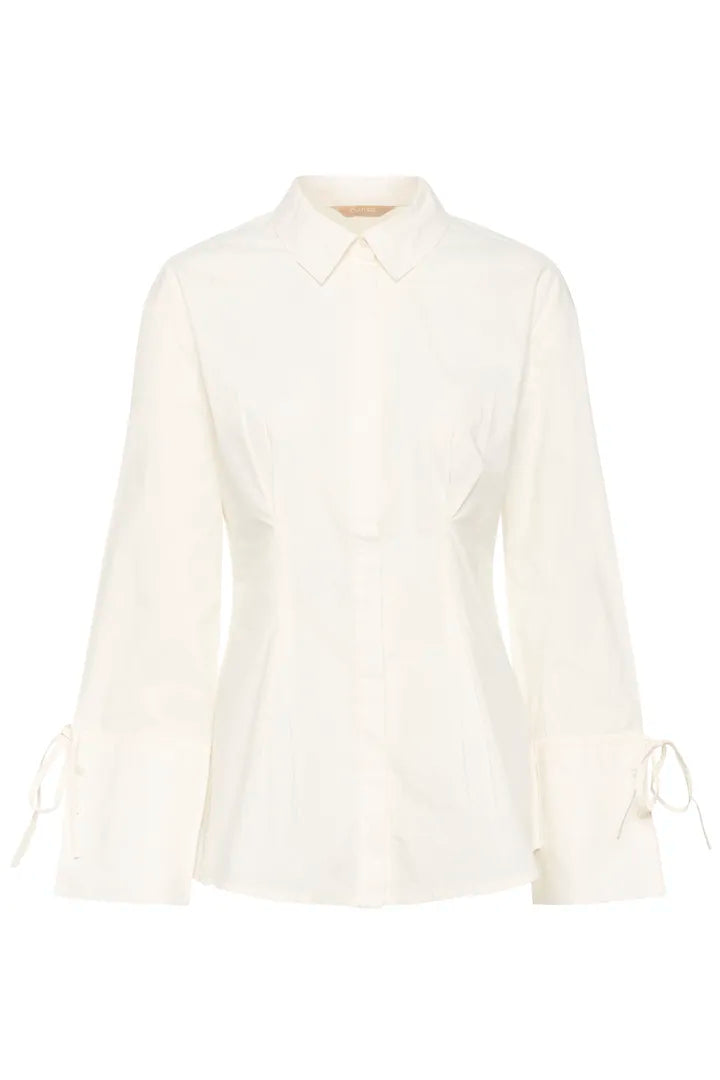 Allison Olena Fitted Shirt Spring Gardenia Culture