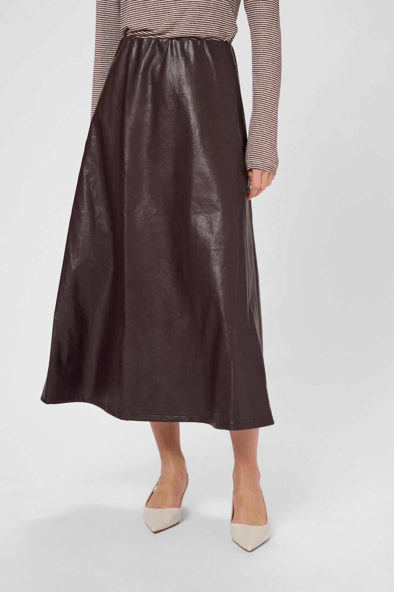 Lilli PU Skirt Decadent Chocolate Culture