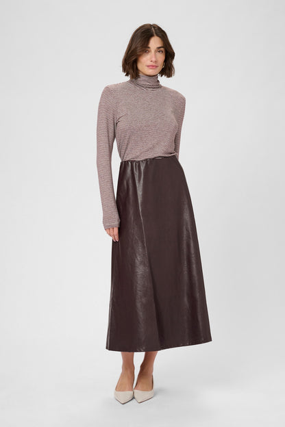 Lilli PU Skirt Decadent Chocolate Culture