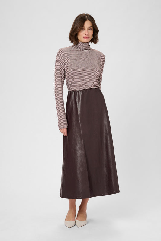 Lilli PU Skirt Decadent Chocolate Culture