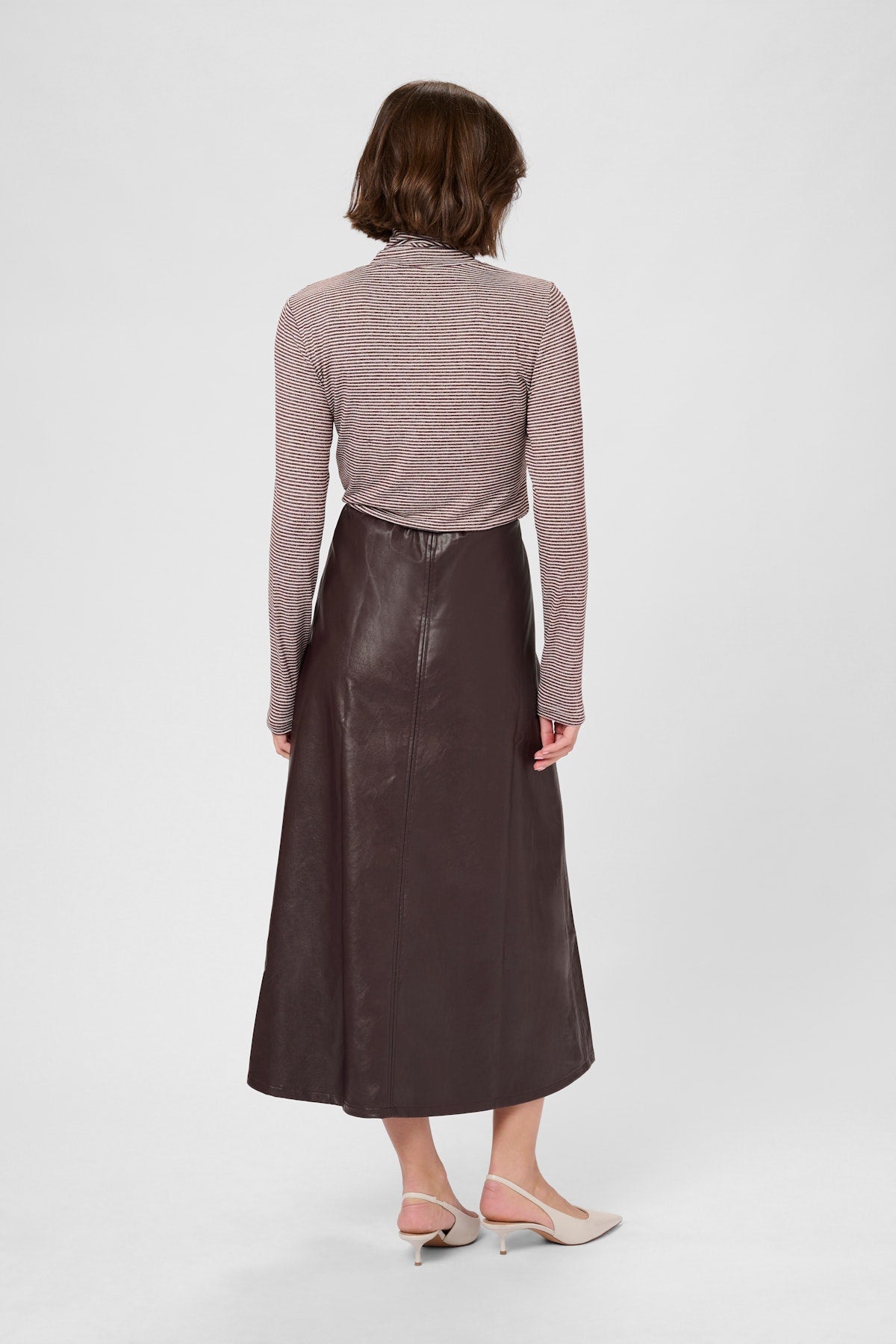 Lilli PU Skirt Decadent Chocolate Culture