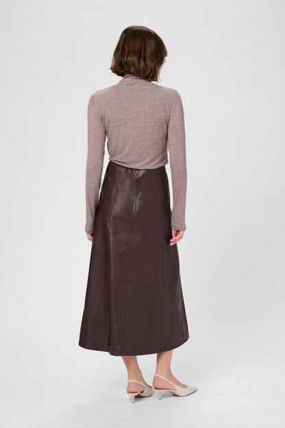 Lilli PU Skirt Decadent Chocolate Culture