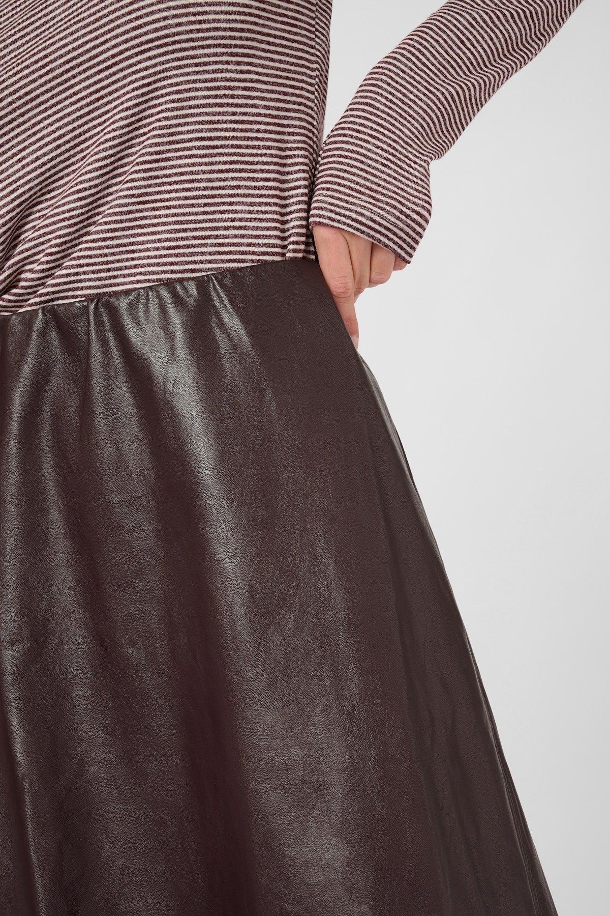Lilli PU Skirt Decadent Chocolate Culture
