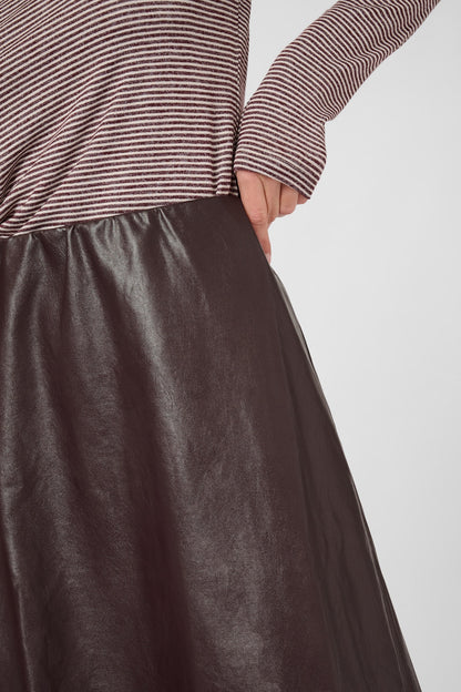 Lilli PU Skirt Decadent Chocolate Culture