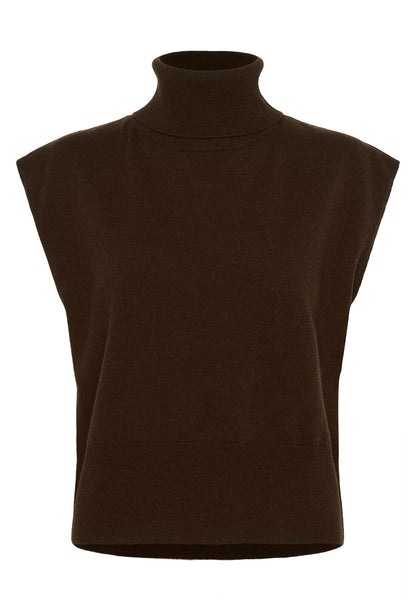Manzi Waistcoat Deep Burnt Brown Gestuz