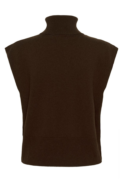 Manzi Waistcoat Deep Burnt Brown Gestuz