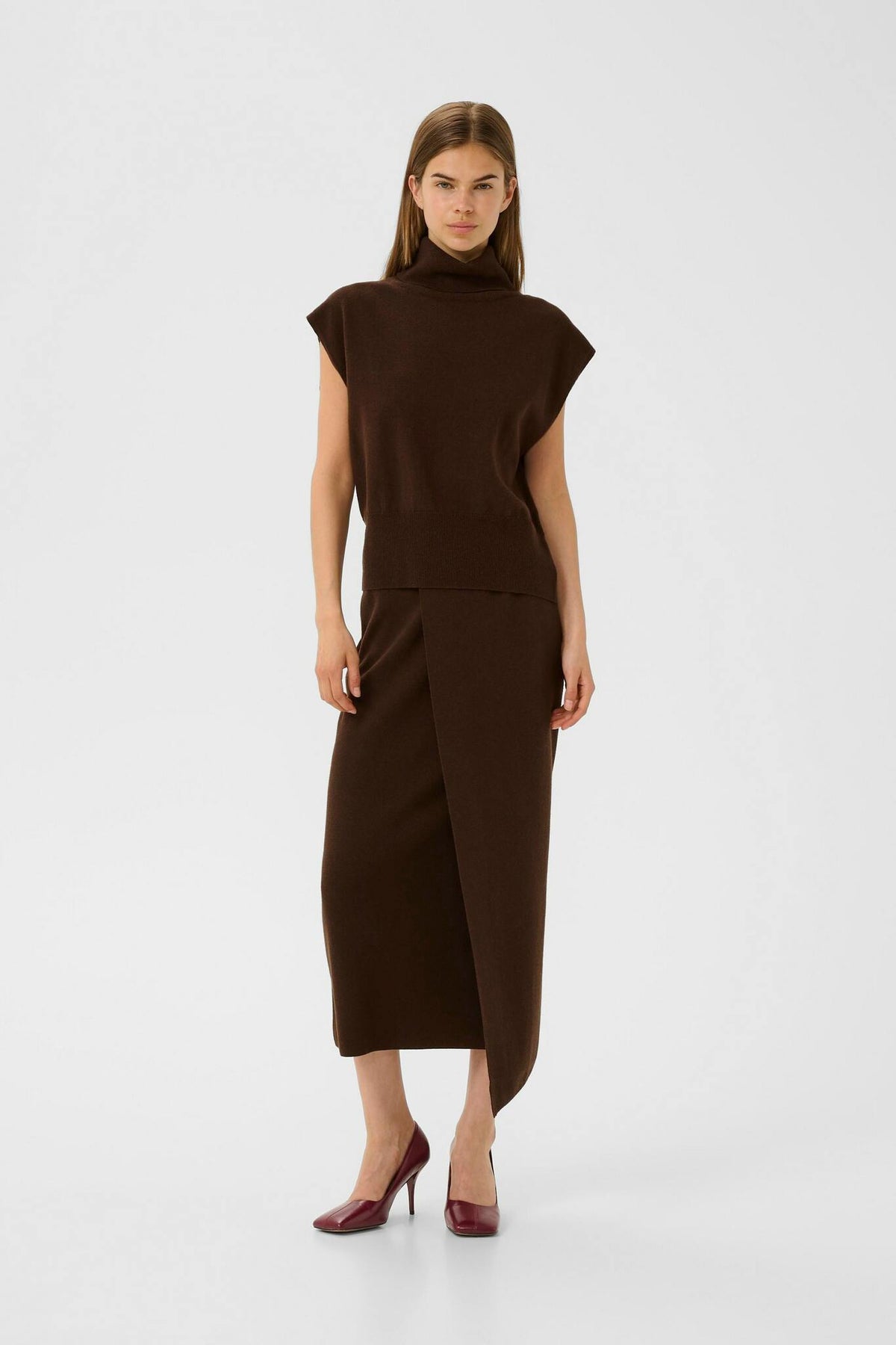 Manzi Skirt Deep Burnt Brown Gestuz