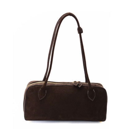 Alba Suede Bag Dark Brown Latalia