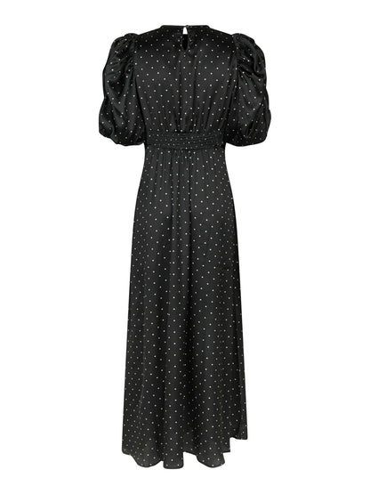 Kikka Dot Dress Black Neo Noir