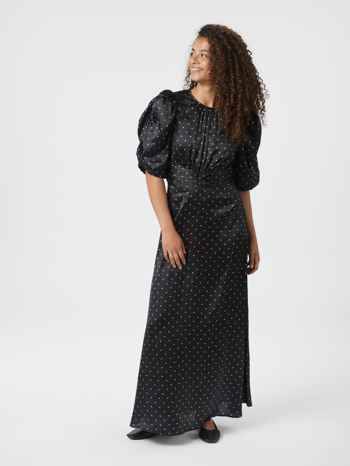 Kikka Dot Dress Black Neo Noir