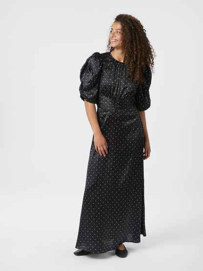 Kikka Dot Dress Black Neo Noir