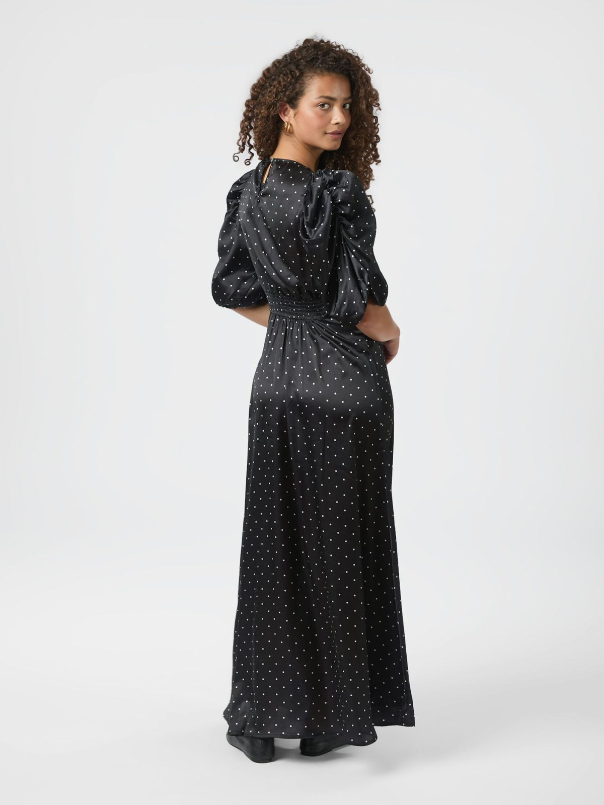 Kikka Dot Dress Black Neo Noir