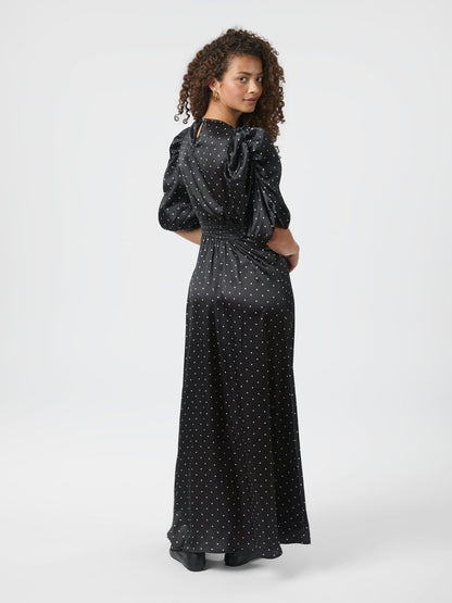 Kikka Dot Dress Black Neo Noir