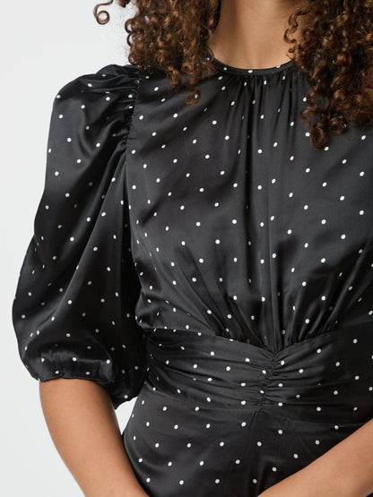Kikka Dot Dress Black Neo Noir