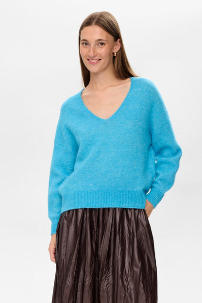 Riette V-Neck Pullover Aquarius Nümph