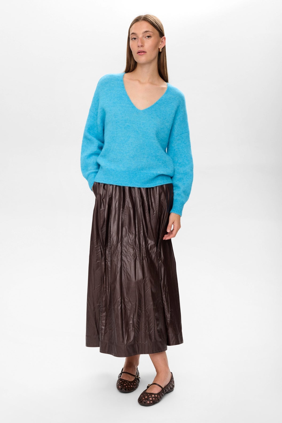 Riette V-Neck Pullover Aquarius Nümph