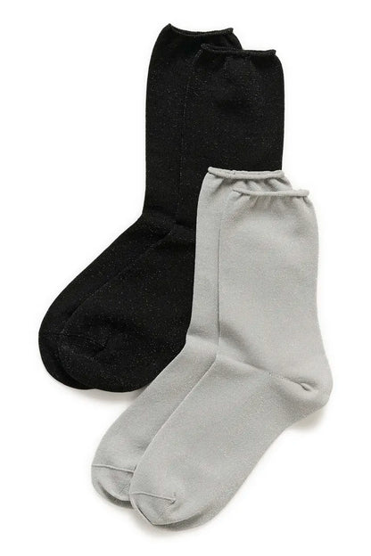CozyIW Glitter Socks Multi Black/Silver InWear