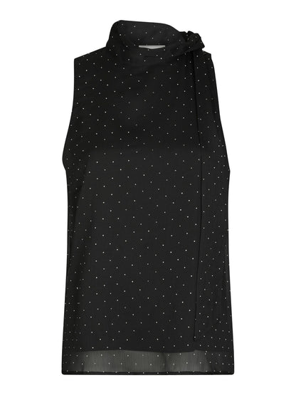 Lorelei Bedazzled Top Black Neo Noir