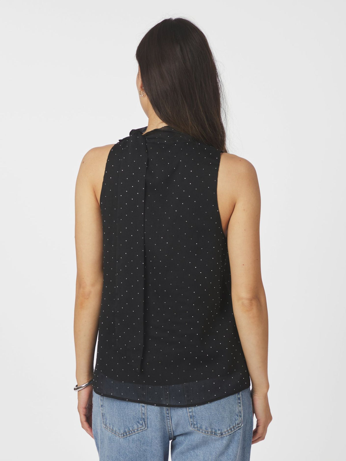 Lorelei Bedazzled Top Black Neo Noir
