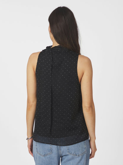 Lorelei Bedazzled Top Black Neo Noir