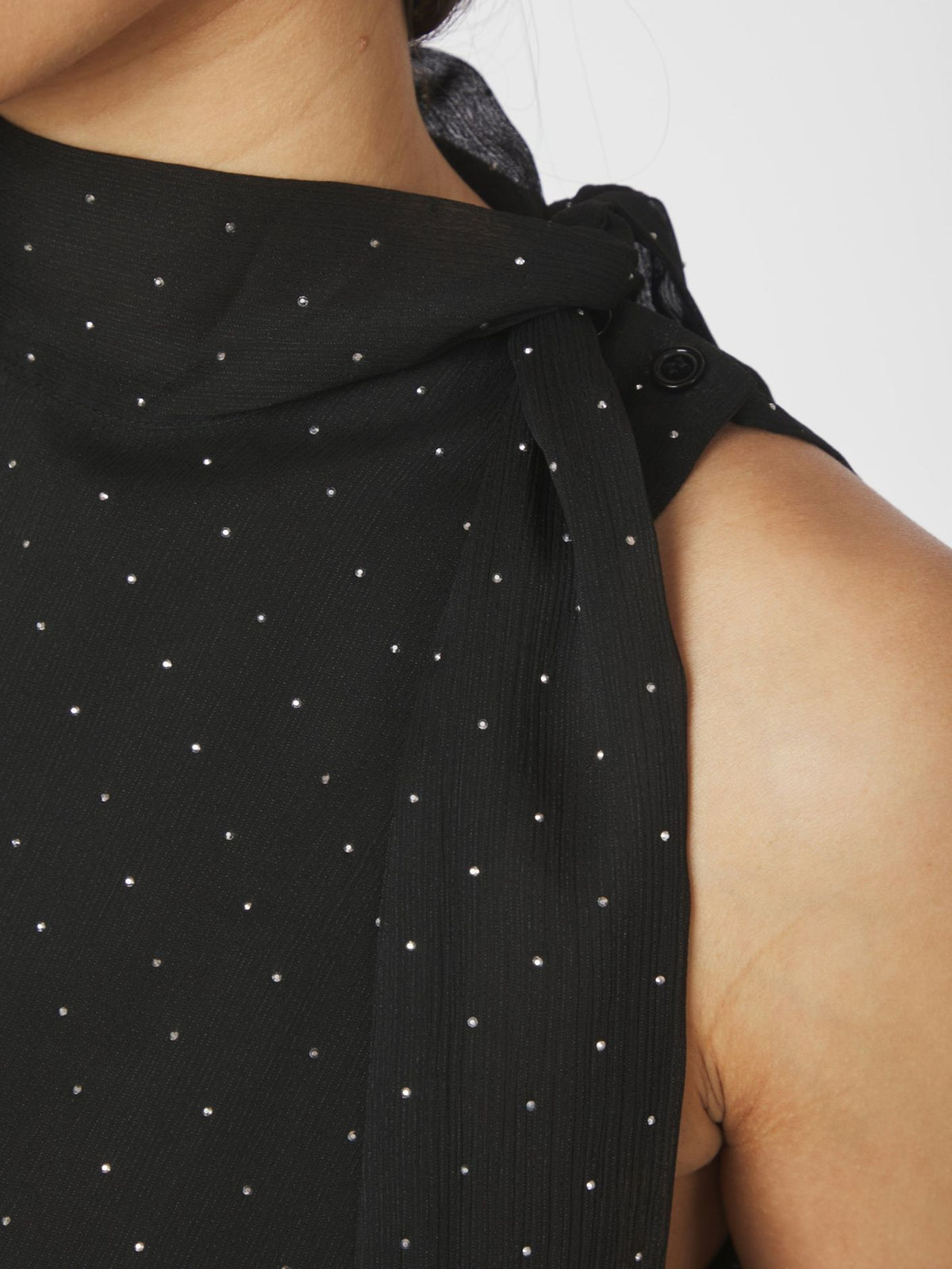 Lorelei Bedazzled Top Black Neo Noir