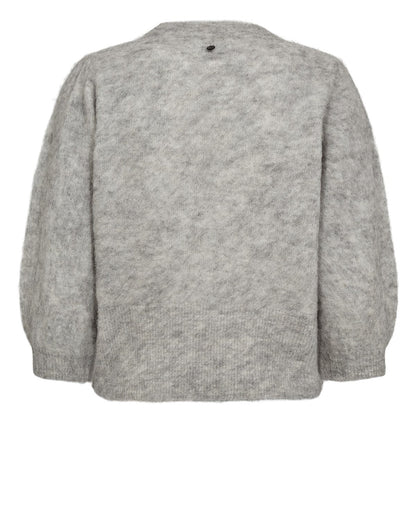Suri Brushed SS Pullover Light Grey Mel Nümph