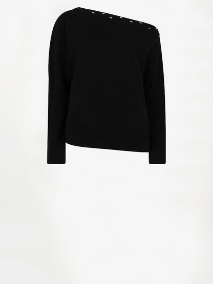 Mayu Off Shoulder Sweater Raven Dante6