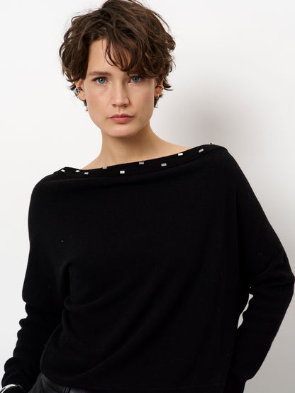Mayu Off Shoulder Sweater Raven Dante6