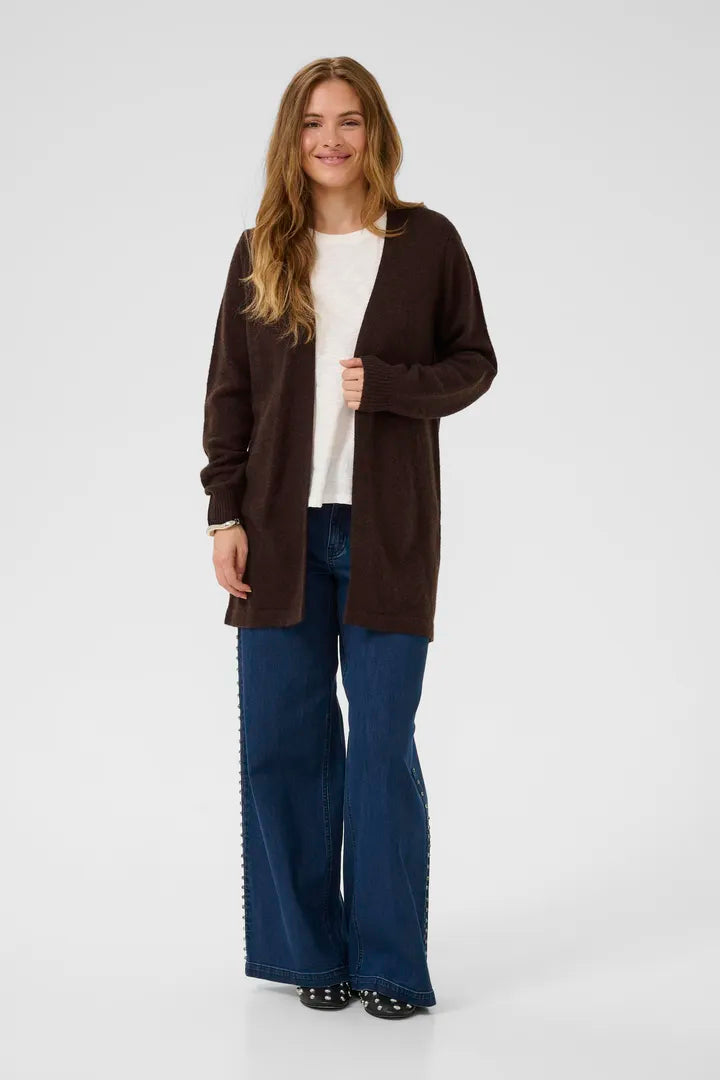 Asima Katrina Long Cardigan Coffee Bean Mel Culture