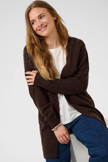 Asima Katrina Long Cardigan Coffee Bean Mel Culture