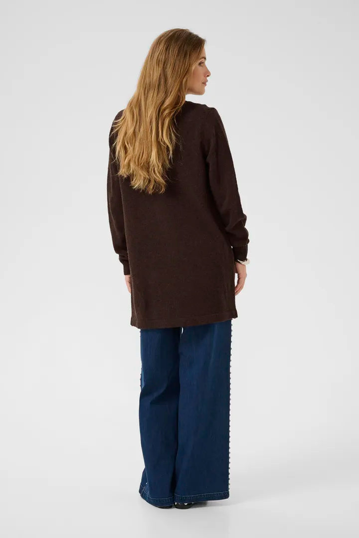 Asima Katrina Long Cardigan Coffee Bean Mel Culture