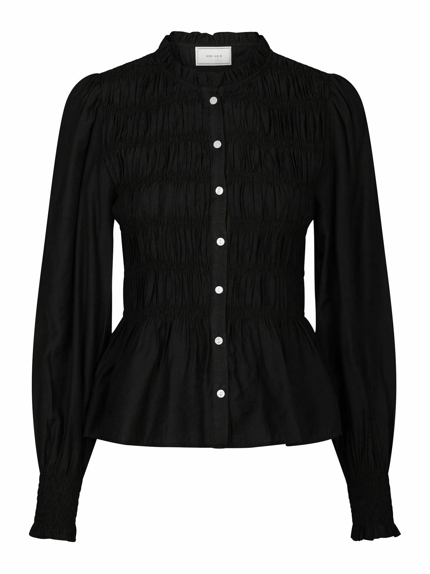 Mocca Smock Blouse Black Neo Noir