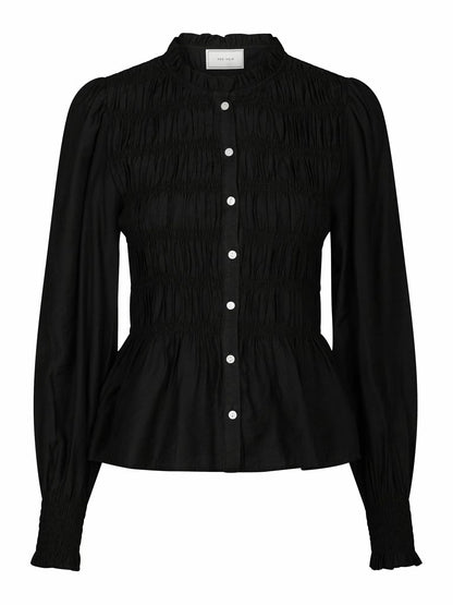 Mocca Smock Blouse Black Neo Noir