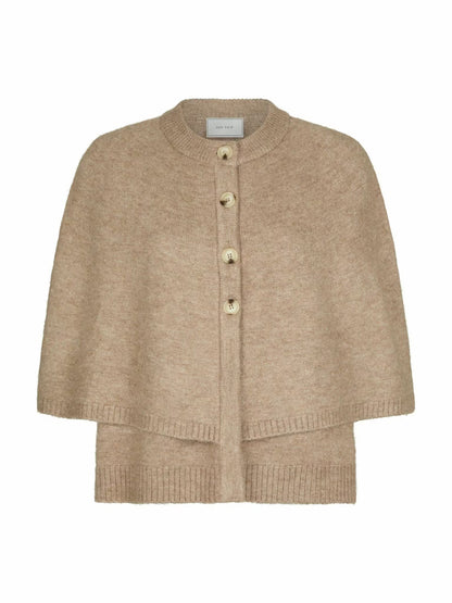 Josei Double Knit Cape Beige Melange Neo Noir