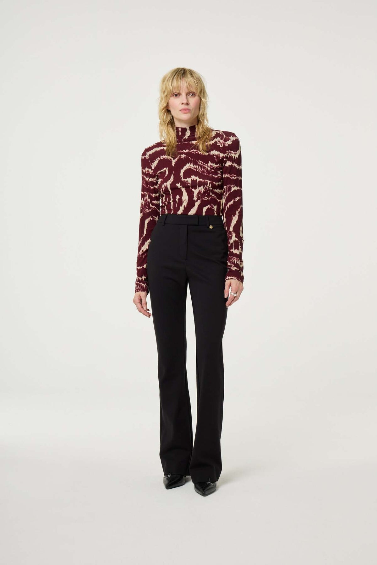 Quinty Top Deep Burgundy/Creme Fabienne Chapot