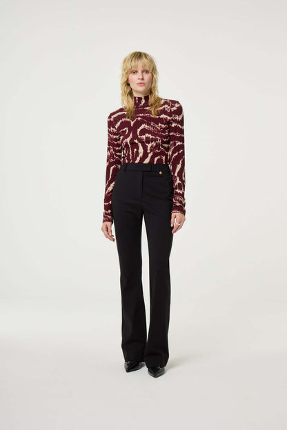 Quinty Top Deep Burgundy/Creme Fabienne Chapot