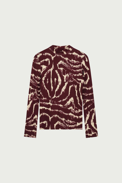 Quinty Top Deep Burgundy/Creme Fabienne Chapot