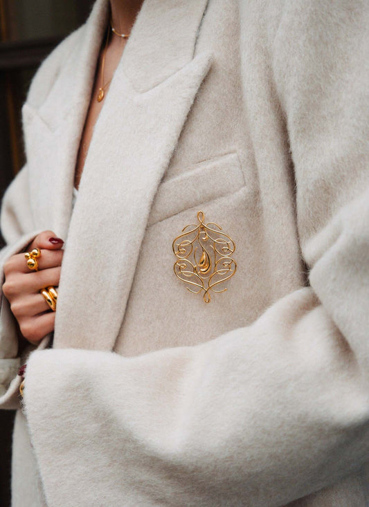 Ophelia Brooch Gold Syster P