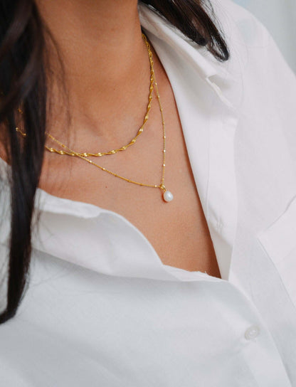 Herringbone Twisted Necklace Gold Syster P