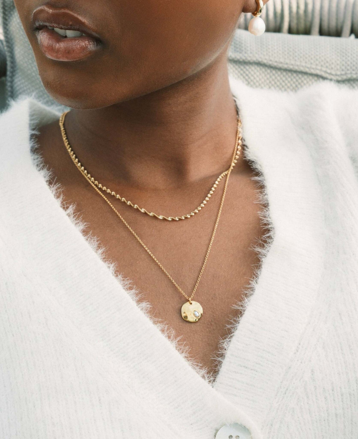 Herringbone Twisted Necklace Gold Syster P