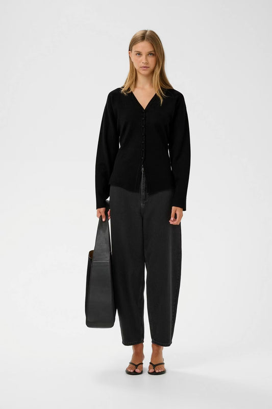 YenahIW Fitted Cardigan Black InWear