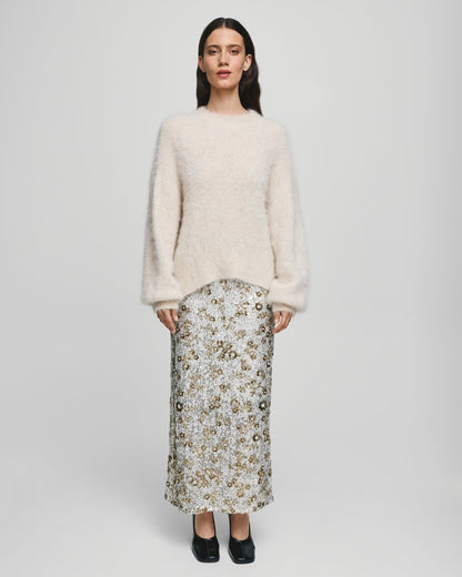 Magnolia HW Skirt EMB Silver/T Coco MSCH