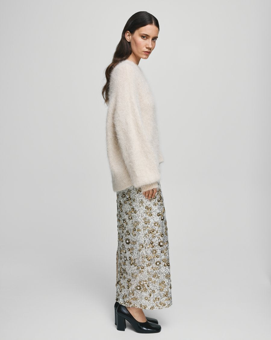 Magnolia HW Skirt EMB Silver/T Coco MSCH